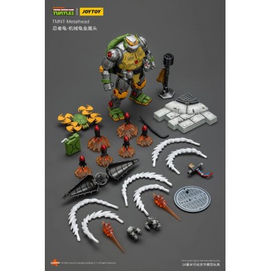 忍者龜 機械龜金屬頭 可動人偶